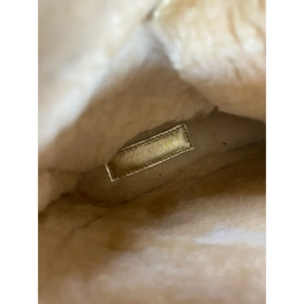 Coach Gold Metallic Fur Boots 9W - Picture 9 of 9